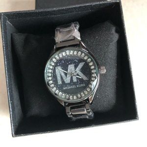 Michael kors black an silver bracelet watch
